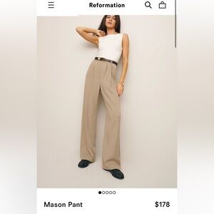 Reformation Mason Pant
Color: Khaki size 2